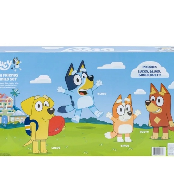 Bluey Plush Friends Set Value Box, Includes Bluey, Bingo, Lucky and Rusty - Picture 8 of 8